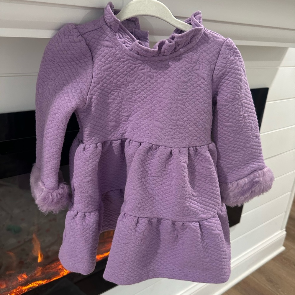 Janie and Jack Purple Quilted Dress